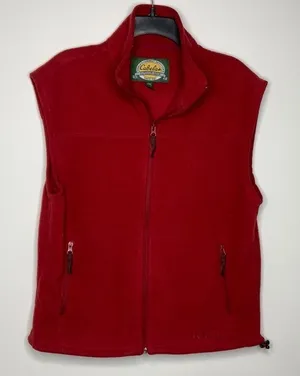 Cabela’s red‎ fleece vest size medium thumbnail 1