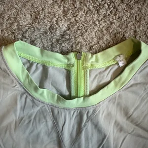Lululemon Women's Long Sleeve Top - White and Light Green thumbnail 2