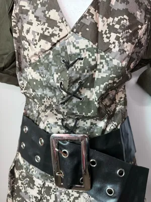 Sexy army Halloween costume Green Size M thumbnail 4