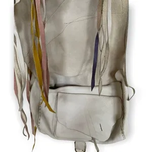 Village Tannery NYC Patchwork Leather Fringe Messenger Bag | Boho Crossbody Arti thumbnail 7