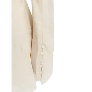 Khaite Tate Square Neck Cream Mini Dress Size 6 thumbnail 9
