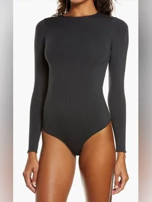 SKIMS Essential Bodysuits Crewmeck long sleeve, Size XX-Small, $78 thumbnail 1