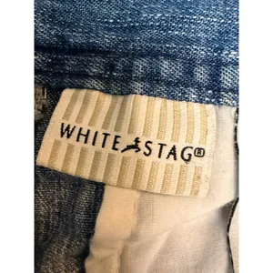 Vintage 90s White Stag Blue Denim Jorts Cargo Utility Shorts V-Notch Waistband thumbnail 4