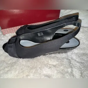 Dress Barn Blitz Elegant Black Slingback Heels thumbnail 3