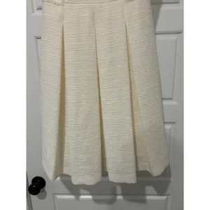 Antonio Melani Dress Women’s Size 2 Cream Tweed Dress Lace Cap Sleeves Pleated thumbnail 3