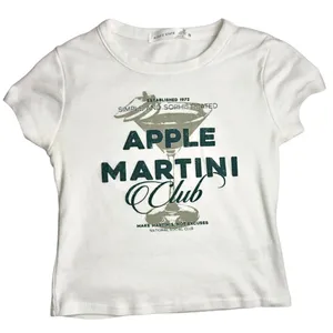 Altar'd State Apple Martini Baby Tee Shirt 100% Cotton Y2K Microtee thumbnail 1