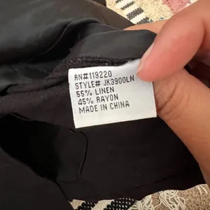 NWOT Nana black linen‎ blazer Large Black thumbnail 7