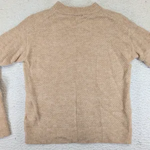 Quince Baby Alpaca Wool Diamond Stitch Crew Sweater Camel Women's Small HUBO01 thumbnail 9