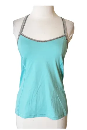 Lululemon‎ power y tank top blue sz 6 thumbnail 1