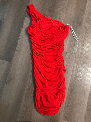 Hello Molly Red One-Shoulder Mini Dress thumbnail 2
