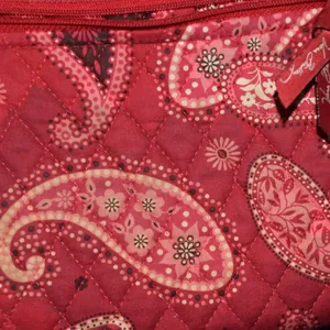Vera Bradley Crossbody Handbag, "Mesa Red-2006", Zip Closure, Paisley Pattern thumbnail 8