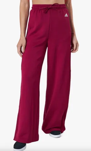 Adidas Pants Womens XL Red Wide Leg AeroReady Sweatpants Polyester Athleisure thumbnail 1