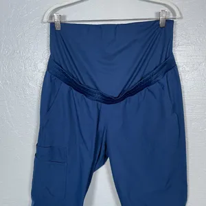 Carhartt Women Maternity M Navy Blue Force Essential Jogger Scrub Pants Pockets thumbnail 3