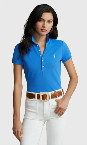 Ralph Lauren Sport Vintage Slim Fit Polo Shirt | Size: M | Blue thumbnail 1