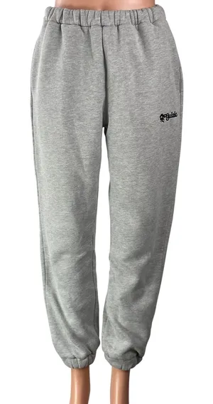 Guizio Women's Heather Gray Fleece High Rise Pull On Jogger Sweat Pants Size S thumbnail 1
