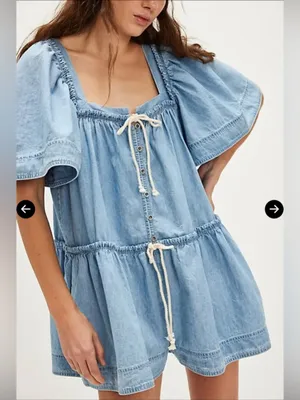 Free people County Line Denim Romper thumbnail 5