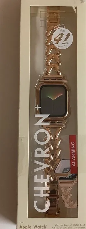 Pink Sky Rose Gold Chevron Watch Band for Apple 38,40,41mm Watch. New in Box. thumbnail 1