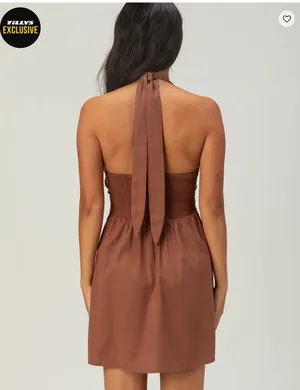 Billabong Brown Haltor Dress  thumbnail 3