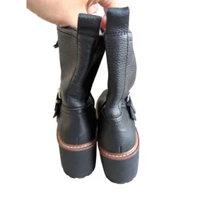 Blondo Rylyn Waterproof Black‎ Tumbled Leather Moto Lug Sole Boots 6M NEW thumbnail 6