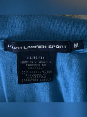 Ralph Lauren Sport Vintage Slim Fit Polo Shirt | Size: M | Blue thumbnail 4