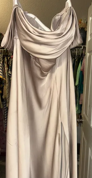 Matte Satin Birdy Grey formal dress thumbnail 1