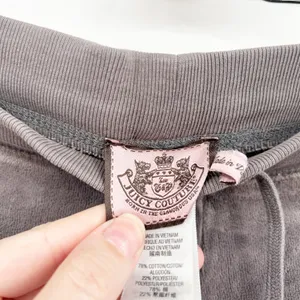 Juicy Couture Womens Grey Velour Y2K McBling‎ Juicy Royal Low Rise Track Pants M thumbnail 3