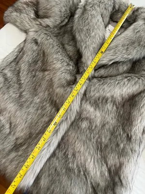 Abercrombie & Fitch Faux Fur Coat Gray Glam Luxe Winter Mob Wife Holiday Jacket Size S thumbnail 7