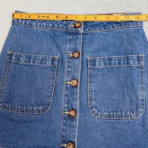 Free People We The Free Mini Skirt Womens 25 Denim Button Front Super High Rise thumbnail 3