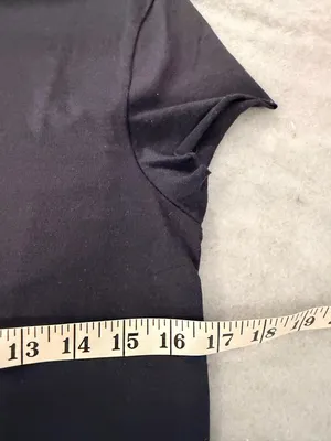 NWOT Anthropologie Size S Black Stretch Short Sleeve Raw Hem Stretch Crop Top thumbnail 10
