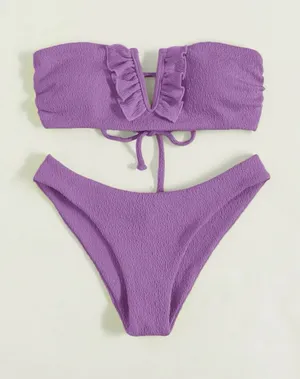 SheIn Lilac Swim Suit Set thumbnail 3