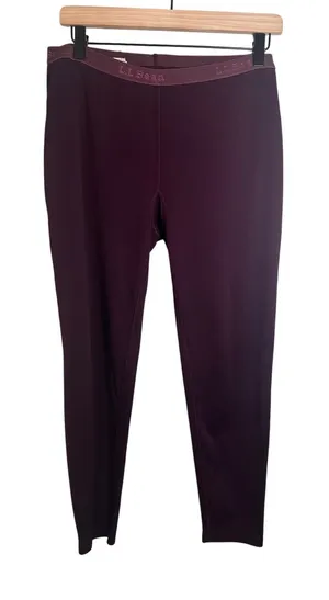 LL Bean Womens Small Burgundy Midweight Base Layer Leggings Thermal Pants‎ OJUH6 thumbnail 1