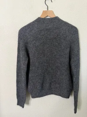 Sezane Trudy Sweater Mohair Wool Melange Gray Womens Size M thumbnail 6