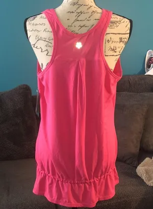 NWT Tek Gear Shirred Performance Yoga Tank, XL thumbnail 4