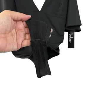 Lulus‎ Slay It With Me Black Off Shoulder Bodysuit XS Flutter Sleeve Sexy Chic thumbnail 13
