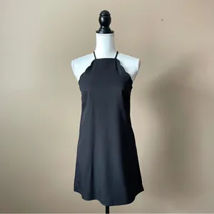 LULU'S | Black Scalloped Endlessly Endearing Mini Dress Sz XS thumbnail 3