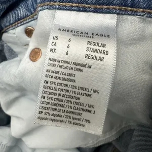 American‎ Eagle 90s Bootcut Jeans High Rise Boho Festival Stretch Women's 6 x 30 thumbnail 5