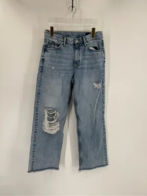 AllSaints April Boys Distressed Ripped Boyfriend Denim Women’s Jean size 27‎ thumbnail 2