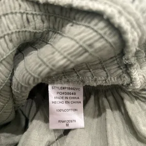 Entro Cotton Smocked Shorts Size Medium 100% Cotton Pistachio thumbnail 6