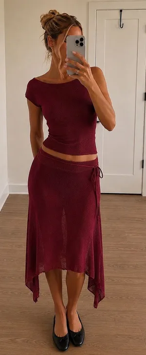 Motel Rocks Rhian Top & Jovali Low Waist Midi Skirt Set thumbnail 1