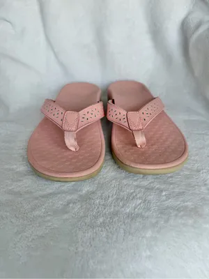 Vionic Pink Women's Perforated Strap Flip Flop Sandals Size 9 thumbnail 3