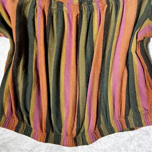 American Eagle Square Neck Striped Cropped Top thumbnail 4