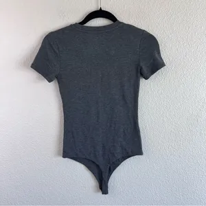 nuuds Women's Short Sleeve Crewneck Bodysuit‎ Cotton Stretch thumbnail 5