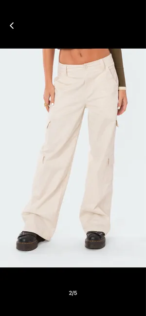 Edikted Pants Cargo Beige thumbnail 2