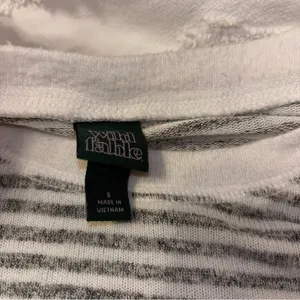 wild fable White and Gray Striped Long Sleeve Tee thumbnail 2