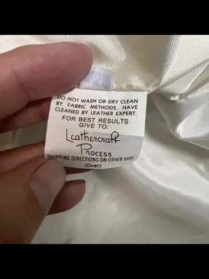 Vintage Giovinezza Moda By Rocco New York Leather Coat Off-White. Size M Glam thumbnail 7