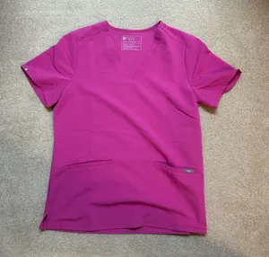 FIGS Pink Scrub Top thumbnail 1