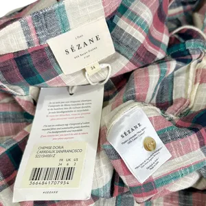 SÉZANE Doria Shirt, San Francisco Check, FR34/US2 thumbnail 11