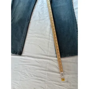 Womens Medium Wash Straight Leg Jeans with Studded‎ Back Pockets Blue Denim thumbnail 5