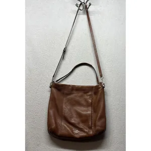 Coach Brown Pebbled Leather Madison Isabelle Hobo Bag Purse Shoulder Crossbody thumbnail 2