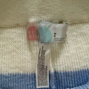 Free People Blue and White Striped Knit Sweater Set thumbnail 3
